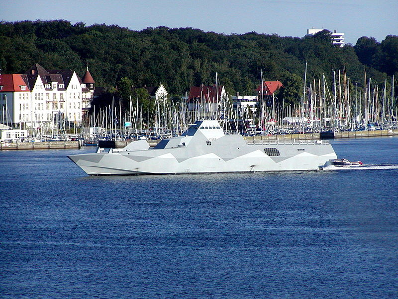 Swedish Navy's first Visby-class corvette HMS Visby 