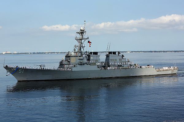 USS Arleigh Burke (DDG 51) returns home from deployment.