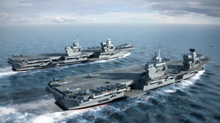 An artist’s impression of the HMS Queen Elizabeth and HMS Prince of Wales 