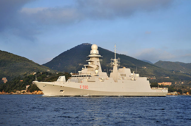 Italian Navy's first fremm frigate