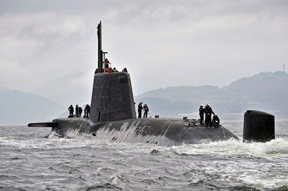 UK Royal Navy's nuclear-powered submarine, HMS Astute