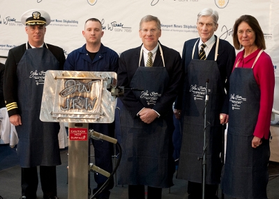 USS John Warner's Keel laying ceremony