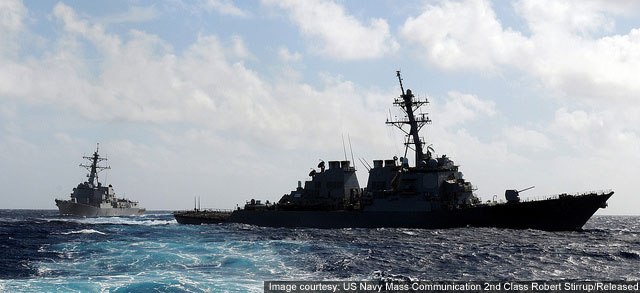 USS Paul Hamilton and USS Chung Hoon Arleigh Burke Class destroyers