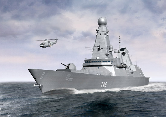 UK Royal Navy's first Type 45-class destroyer HMS Daring