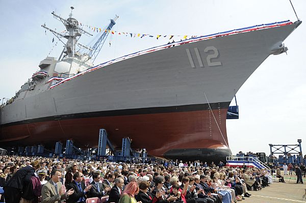 The US Navy's Arleigh Burke-class guided-missile destroyer, USS Michael Murphy (DDG 112)